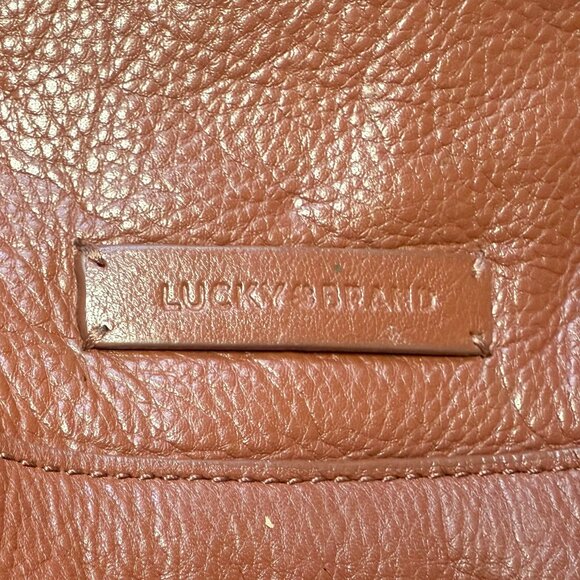 Lucky Brand Brown Boho Fold Over Crossbody Purse - Picture 6 of 7